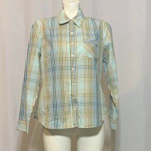 Sonoma Life & Style Green Gingham Cotton Medium